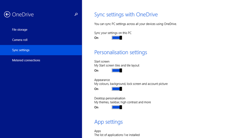 Illustration for article titled Use OneDrive to Sync Settings Across All Your Windows 8.1 Devices
